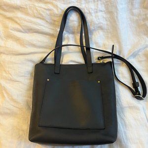 Portland Leather Zipper Crossbody Tote